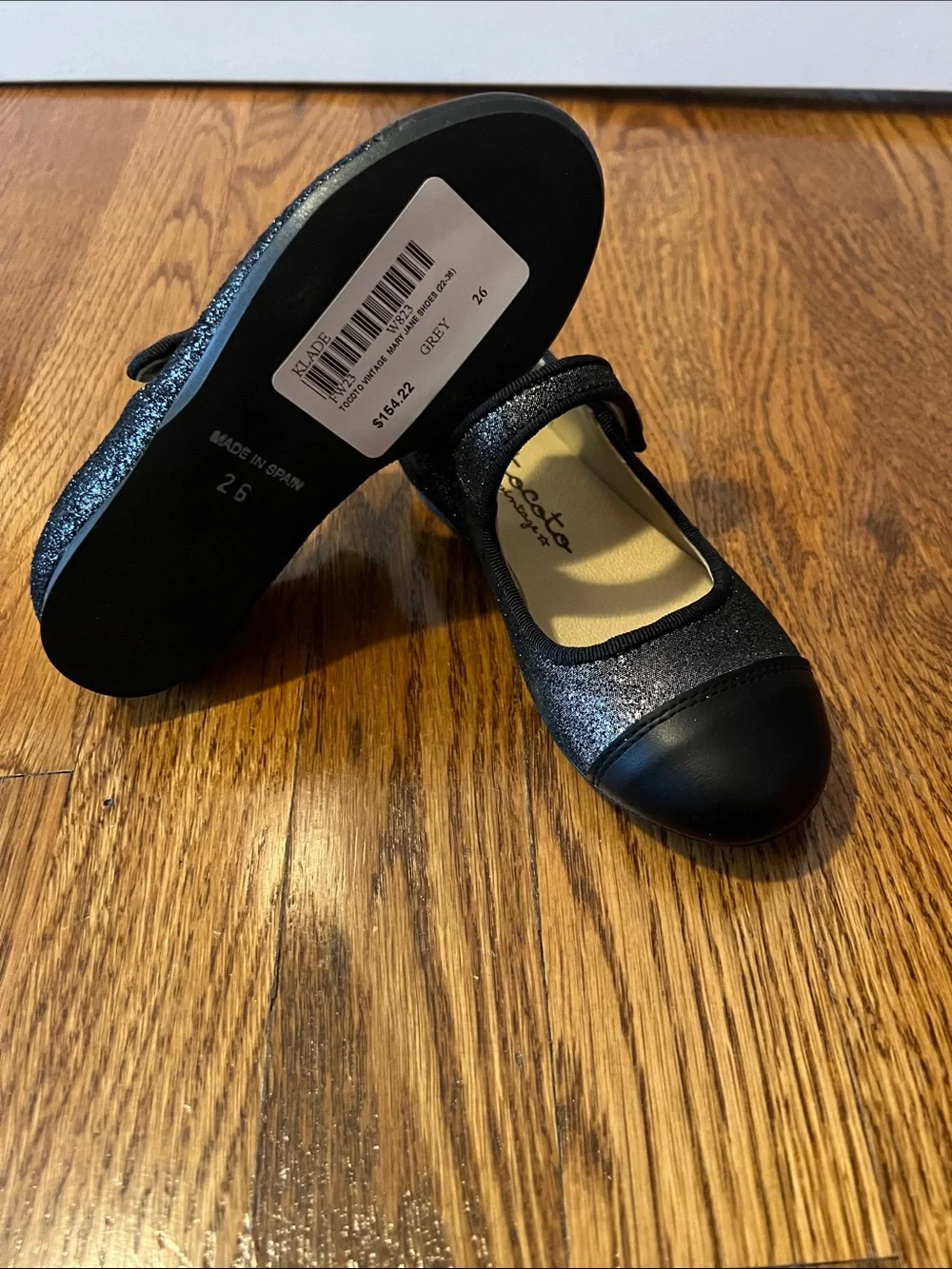 Sparkle Mary Jane Dress Shoes for Kids in Black